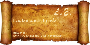 Lautenbach Ernő névjegykártya