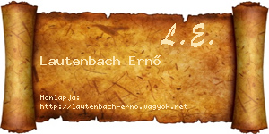 Lautenbach Ernő névjegykártya