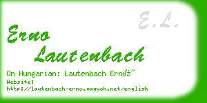 erno lautenbach business card